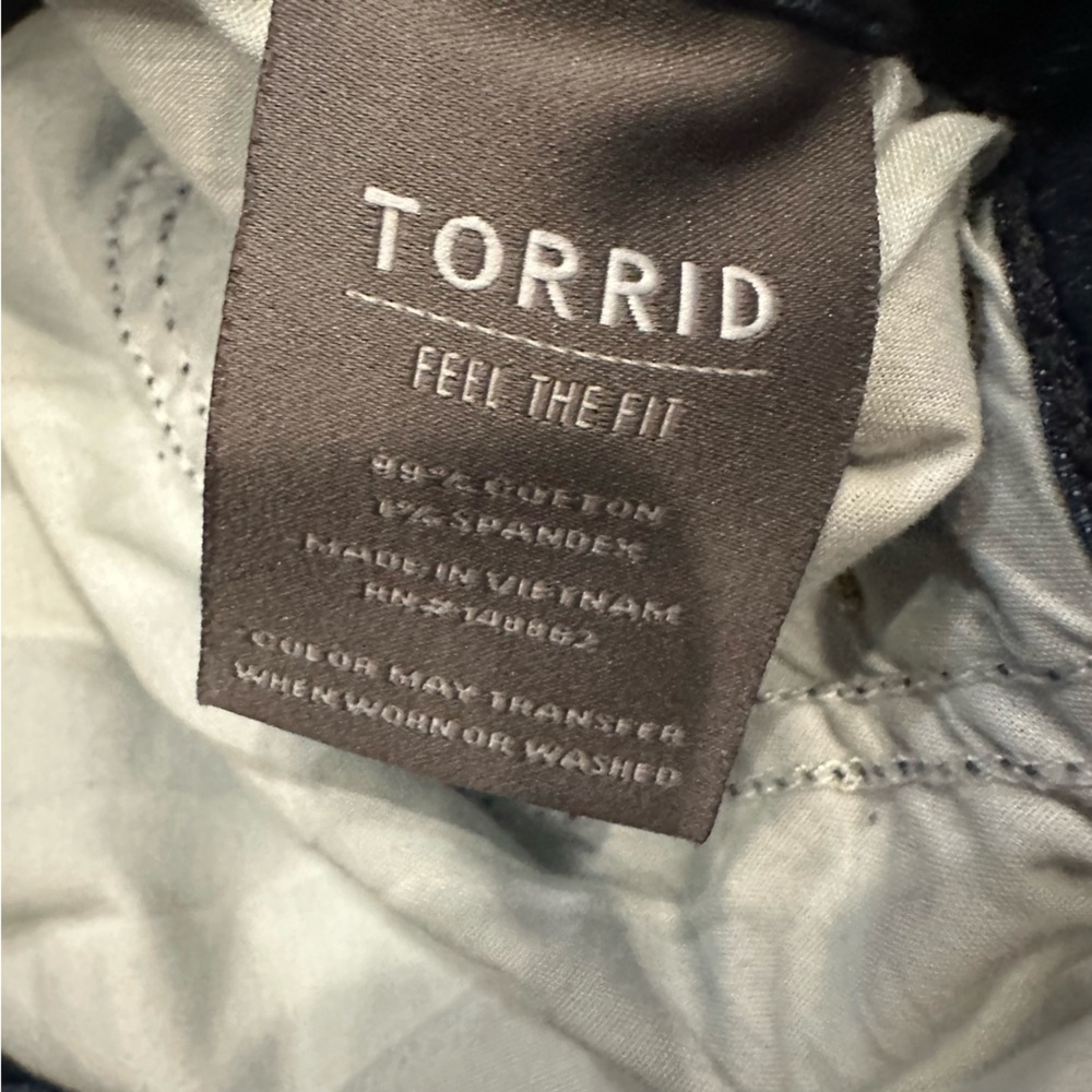 Torrid Denim Shorts Jean Short High Rise A-Line Shortie Vintage Stretch Dark 26 - Picture 12 of 13